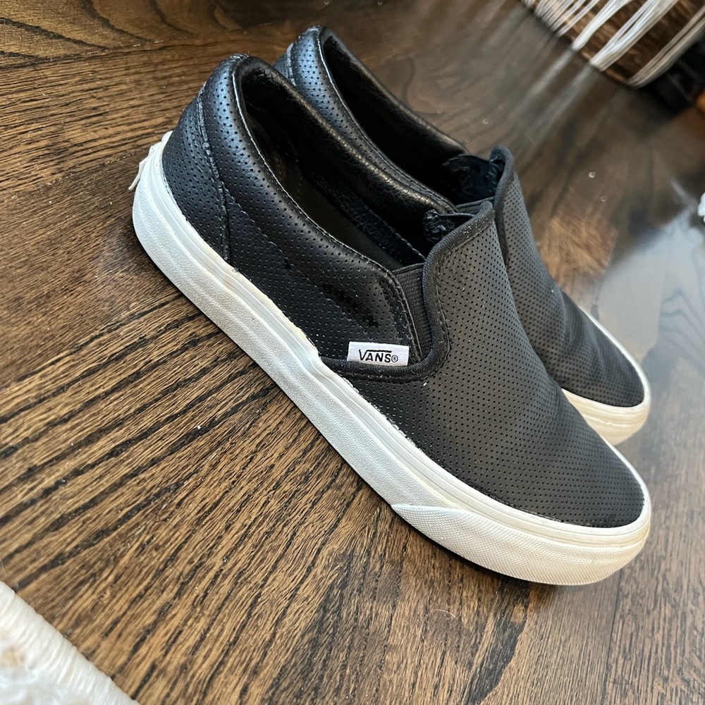 VANS size 7.5 women’s, leather slip on